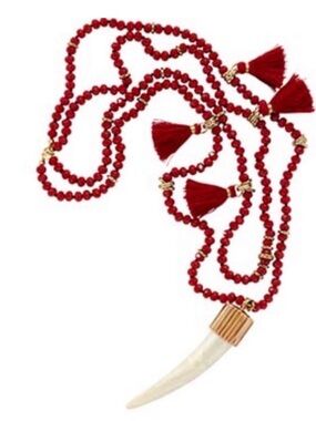 India Hicks Free Spirit Double Strand Necklace - Red
